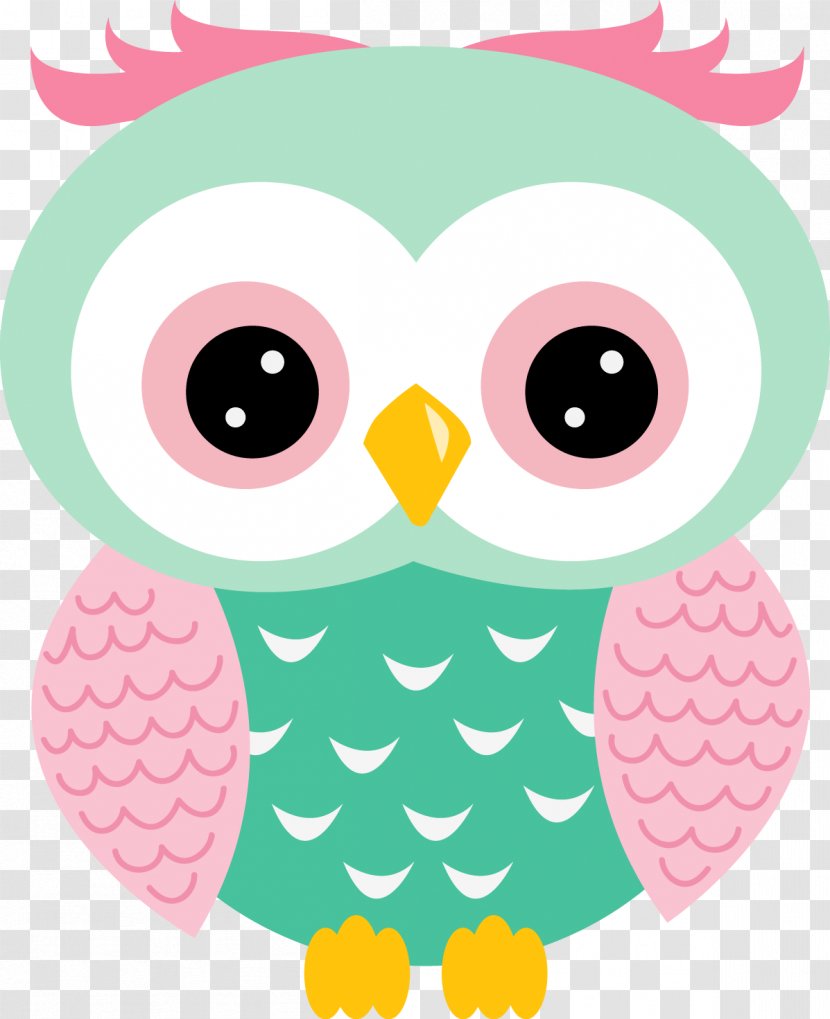 Drawing Little Owl Pink Party - Room - Owls Transparent PNG