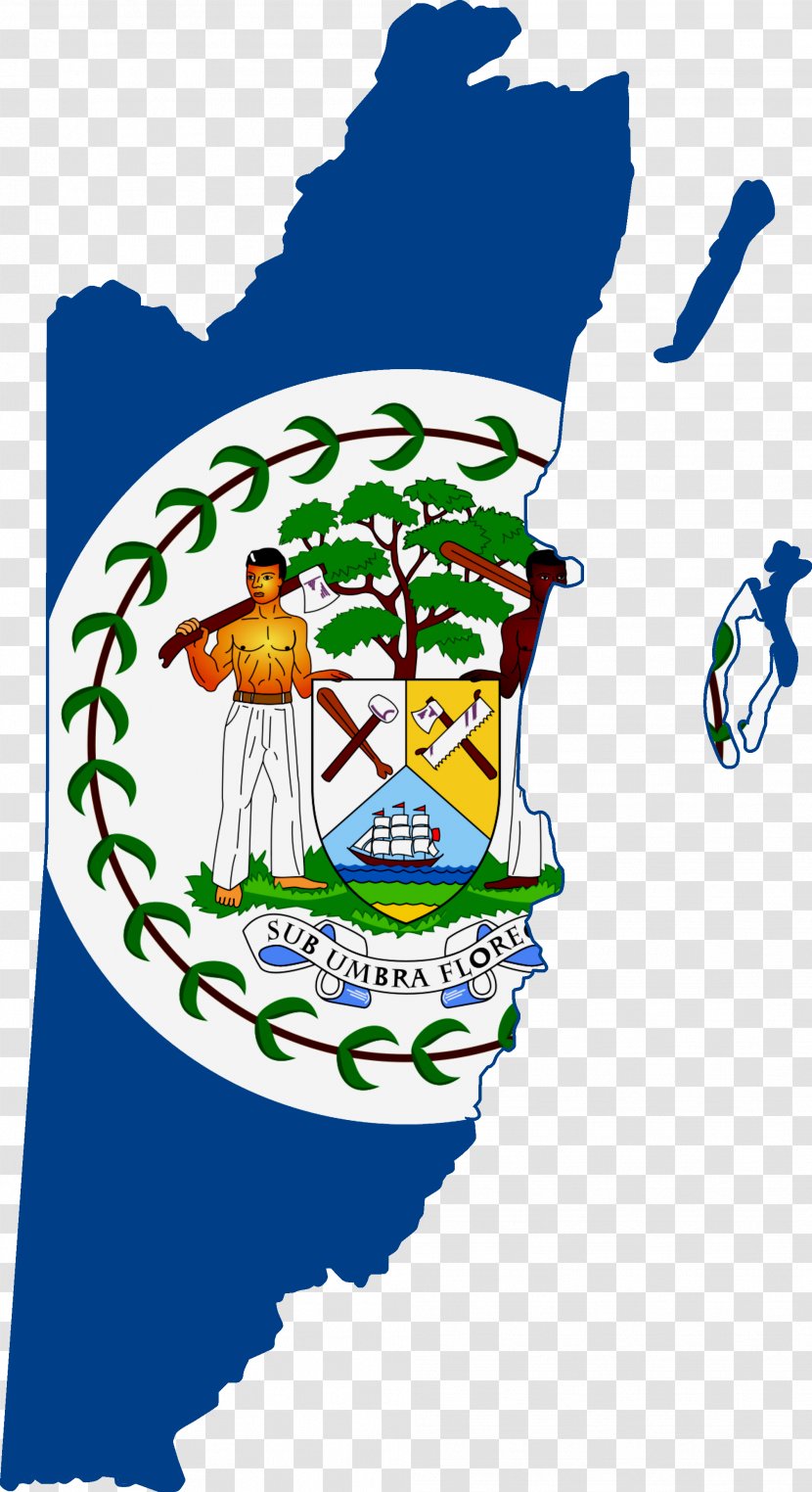 Flag Of Belize British Honduras Map - Area - Arabia Vector Transparent PNG