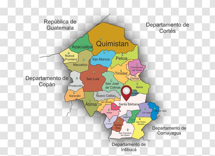 La Paz Department Departamentele Hondurasului Santa Bárbara Bay Islands Map - Barbara Transparent PNG