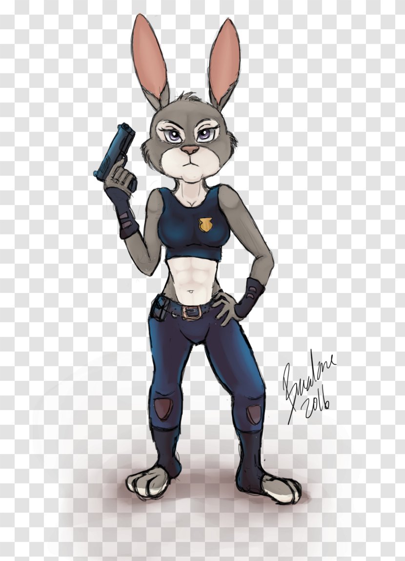 Rabbit Lt. Judy Hopps Police Officer Art - Fan Transparent PNG
