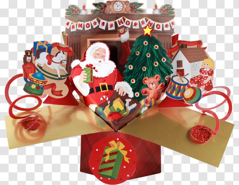 Christmas Ornament Pop-up Book Greeting & Note Cards Paper - New Year - Santa Collection Transparent PNG