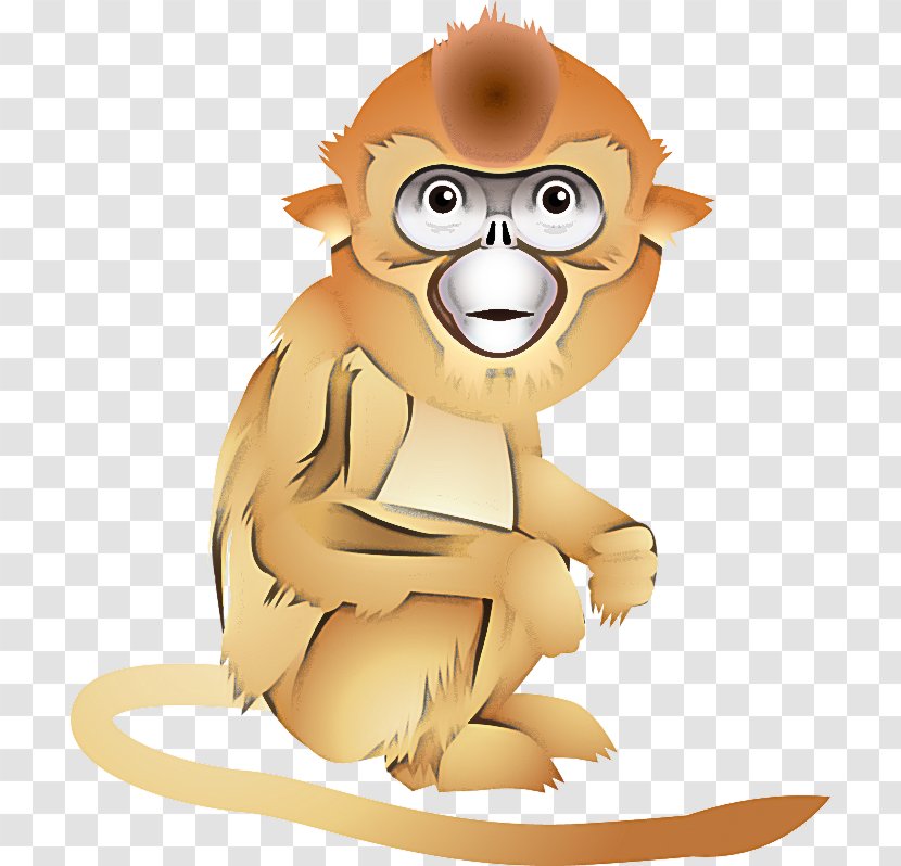 Cartoon Old World Monkey Animation Transparent PNG