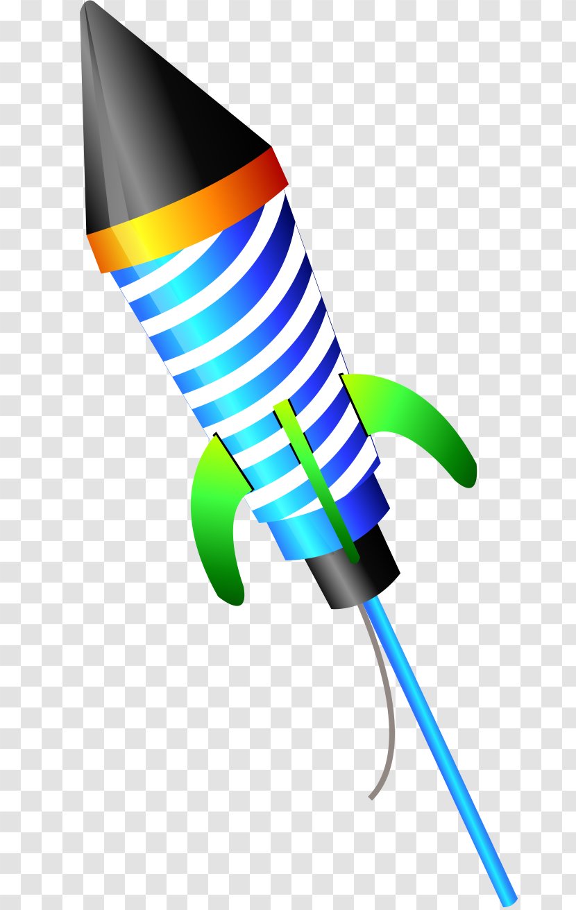 Diwali Rocket Fireworks Firecracker - Vector Color Transparent PNG