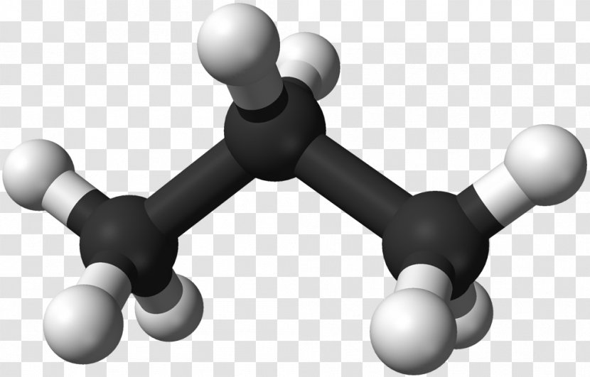 Propane Molecule Butane Ball-and-stick Model Chemical Bond - Ballandstick - Molecular Formula Transparent PNG
