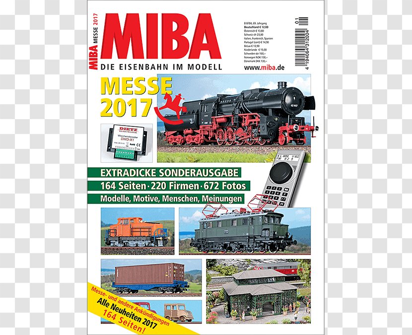 MIBA Magazine Rail Transport Modelling 0 December - 2018 - Miba! Transparent PNG