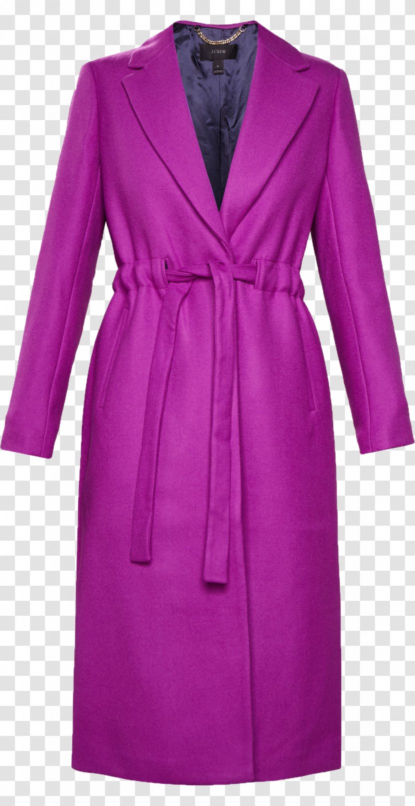 Coat Clothing Dress Cardigan Sleeve - Lilac Transparent PNG