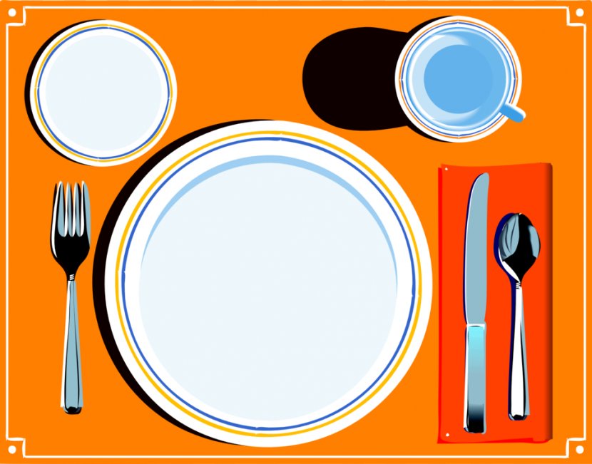 Table Setting Dinner Plate Clip Art - Clipart Transparent PNG