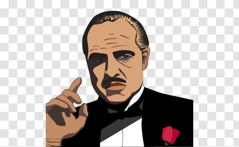 Marlon Brando The Godfather Vito Corleone Male - Cartoon - Bill Clinton Transparent PNG