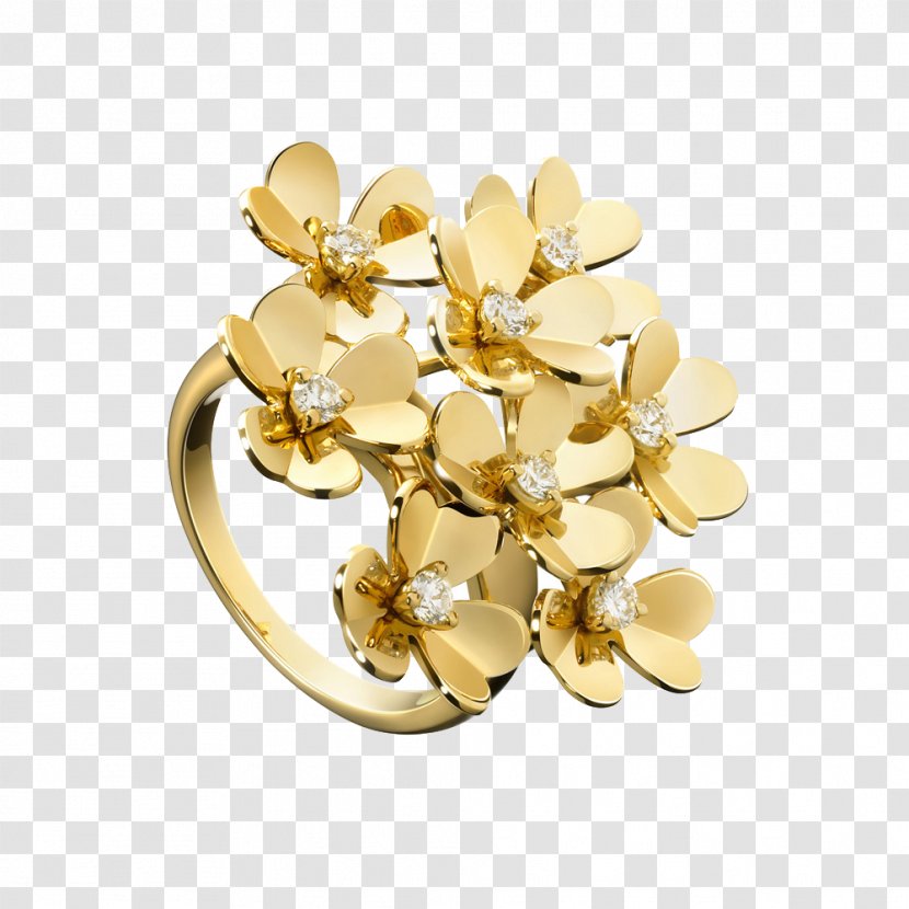 Earring Van Cleef & Arpels Jewellery Pendant - Flower Ring Transparent PNG