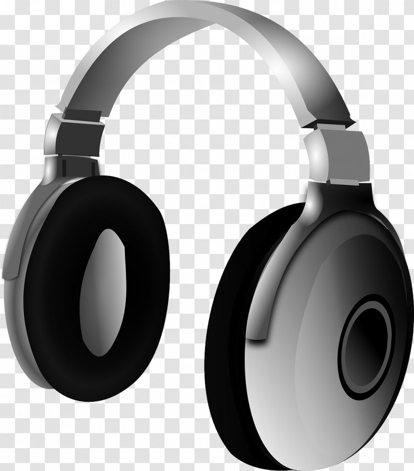Microphone Headphones Headset Clip Art - Flower - Silver Transparent PNG
