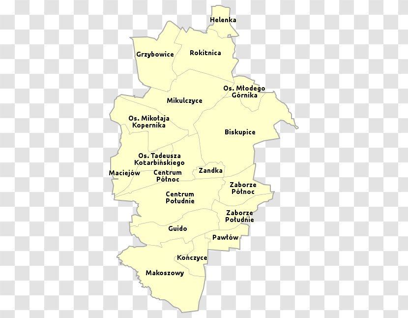 Zabrze City District Text Wikimedia Commons Map Transparent PNG
