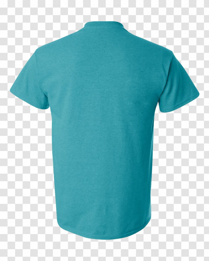 T-shirt Gildan Activewear Clothing Sleeve - Teal - A Short Sleeved Shirt Transparent PNG