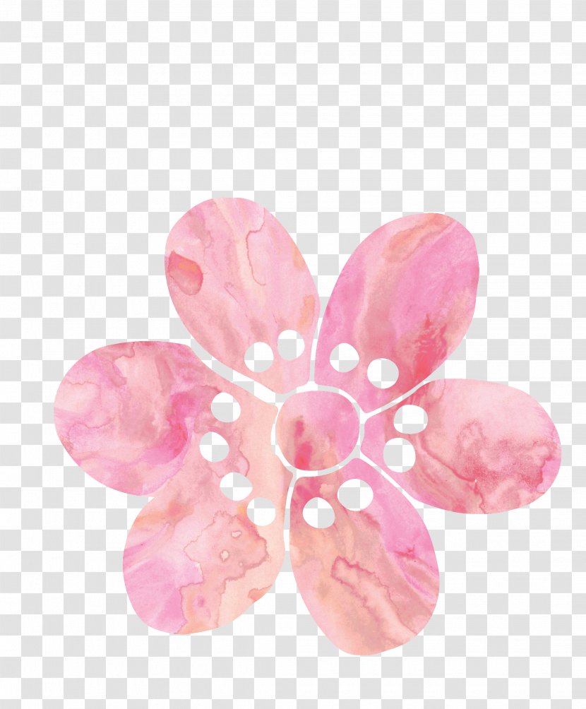 Download Clip Art - Watercolor Painting - Pink Flowers Transparent PNG