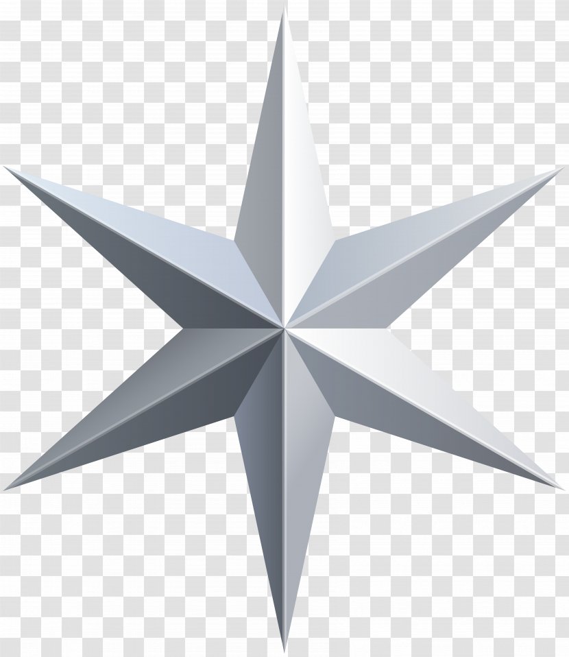 Silver Star Clip Art - Symmetry - Cliparts Transparent PNG