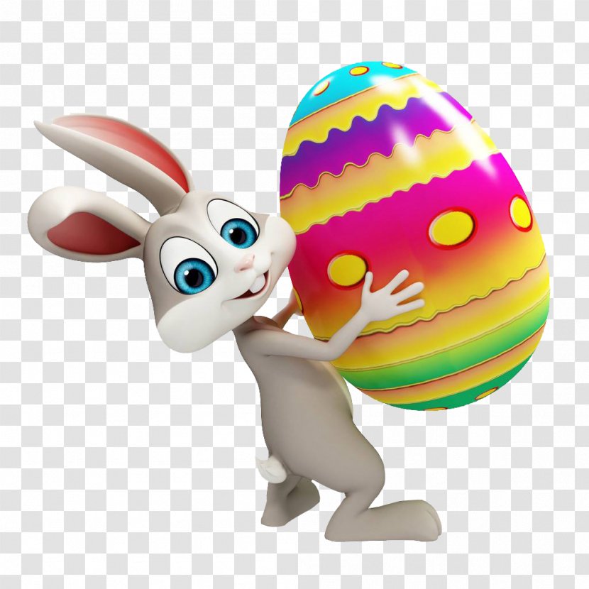 Easter Bunny Egg Hunt Clip Art - Color - Eggs With Transparent PNG
