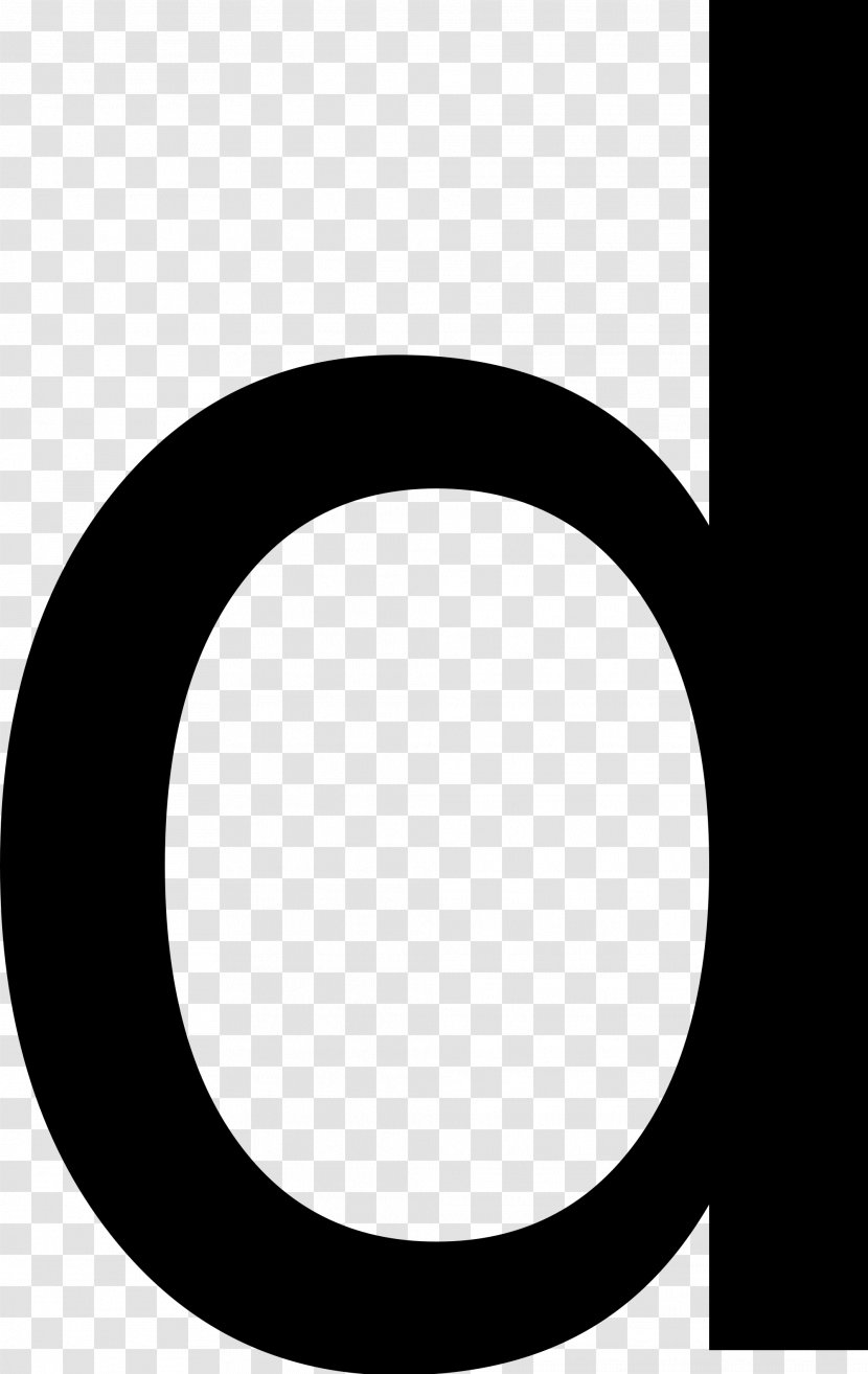 Black And White Circle Angle Pattern - Letter D Transparent PNG