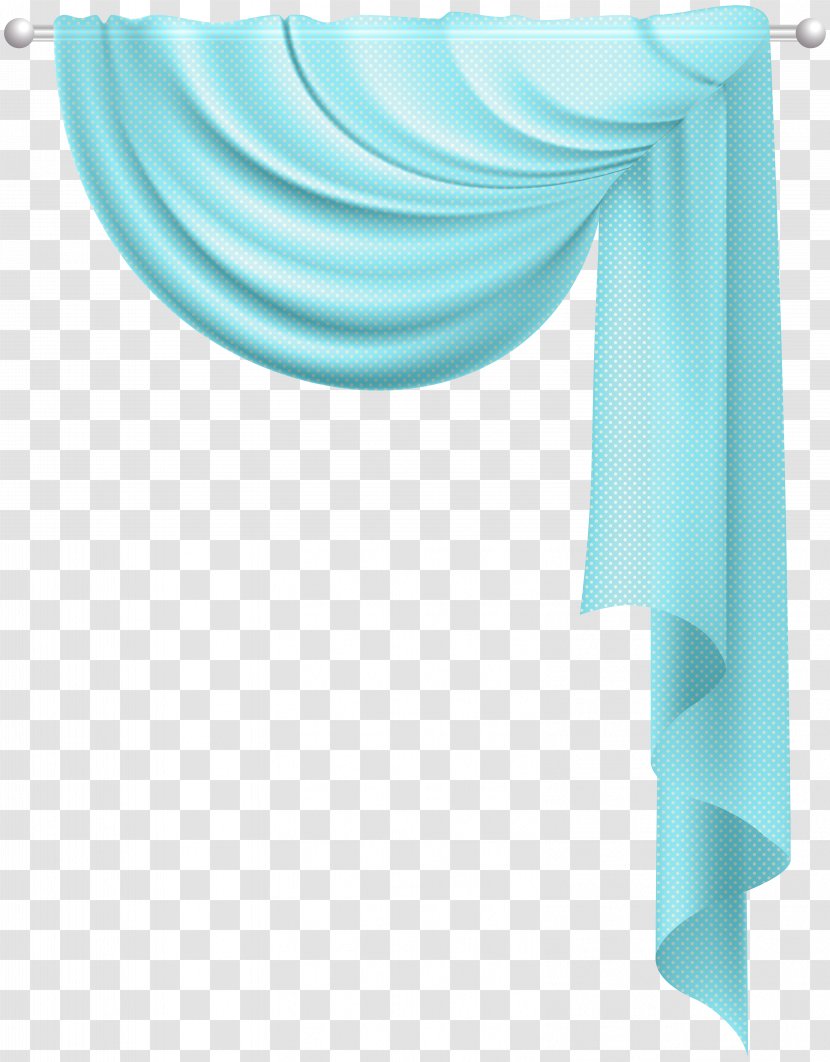 Curtain Clip Art - Turquoise - Transparent Blue Image Transparent PNG