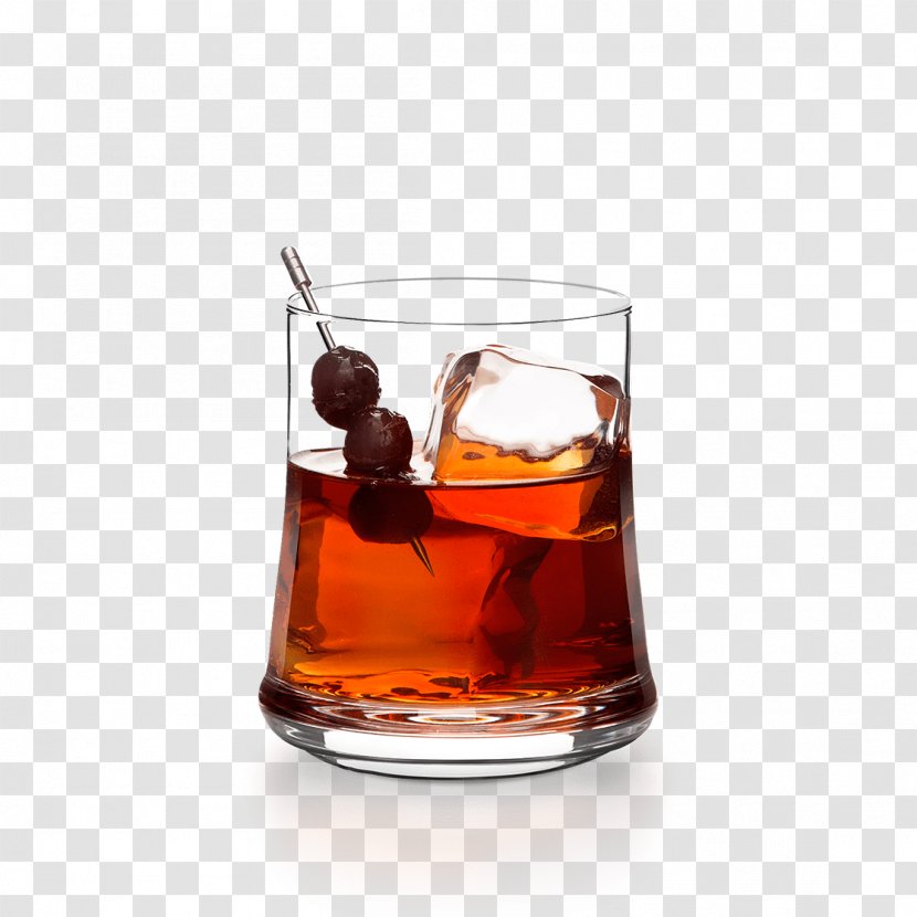 Manhattan Black Russian Cocktail Bourbon Whiskey Grand Marnier - Liqueur Transparent PNG