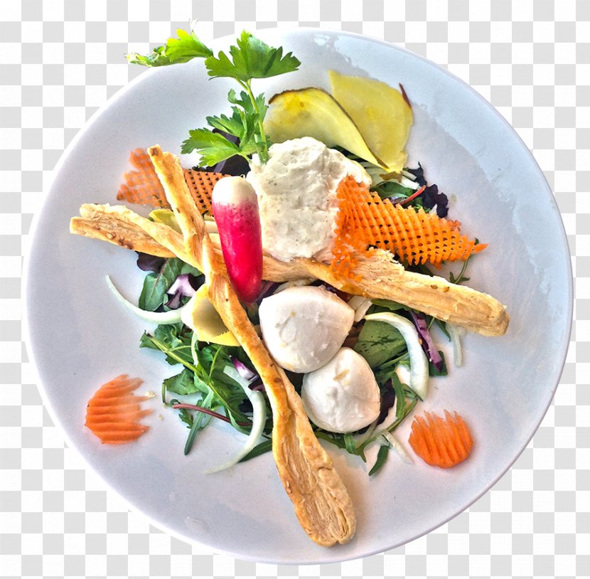 Hors D'oeuvre Vegetarian Cuisine Caesar Salad Side Dish Platter - Vegetarianism - Salade De Poulpe Transparent PNG