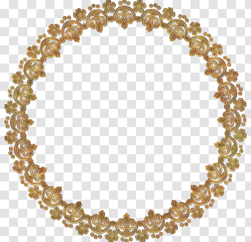 Background Gold Frame - Jewellery - Metal Necklace Transparent PNG