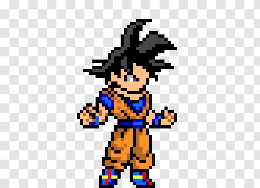 Goku Pixel Art Dragon Ball - Pixels Transparent PNG