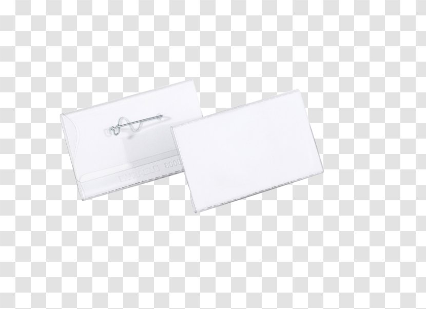 Name Tag Badge Pin - Rectangle - Durable Transparent PNG