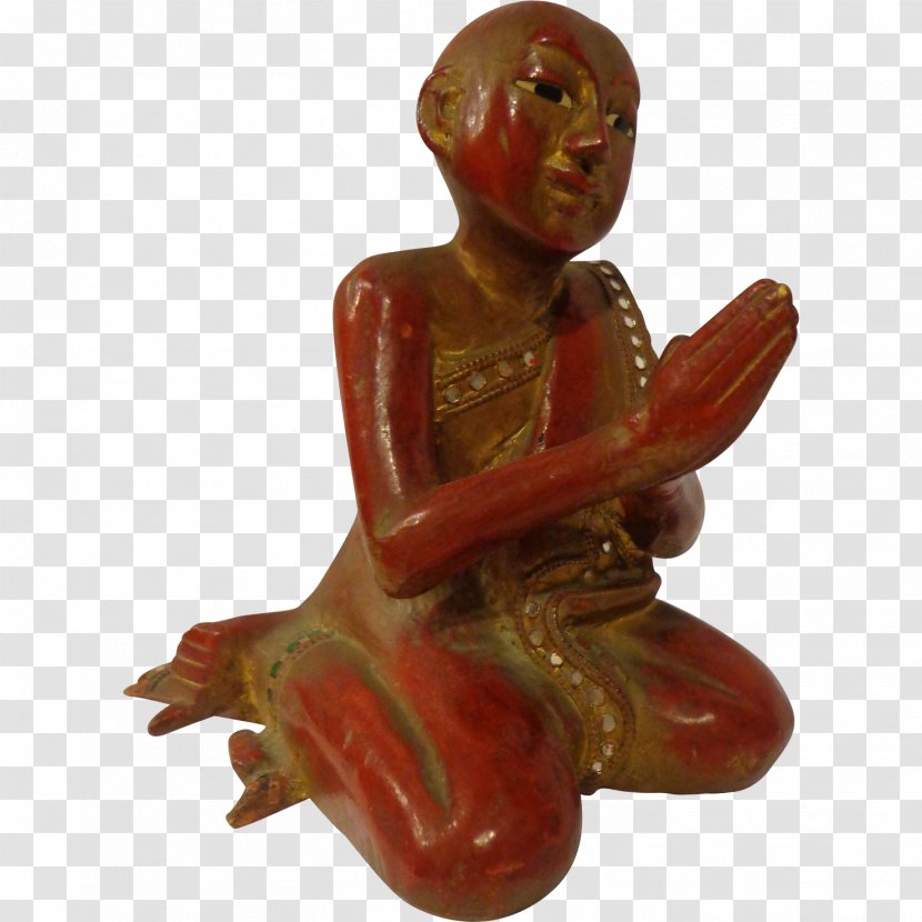 Statue Wood Carving Buddhism Sculpture Monk - Art Transparent PNG