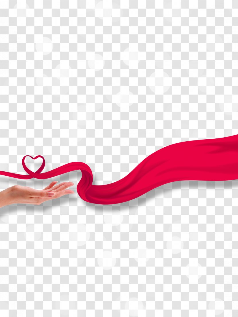 Red Silk Download - Text - Love Transparent PNG
