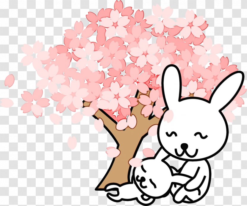 Easter Bunny Cartoon - Flower - Plant Transparent PNG