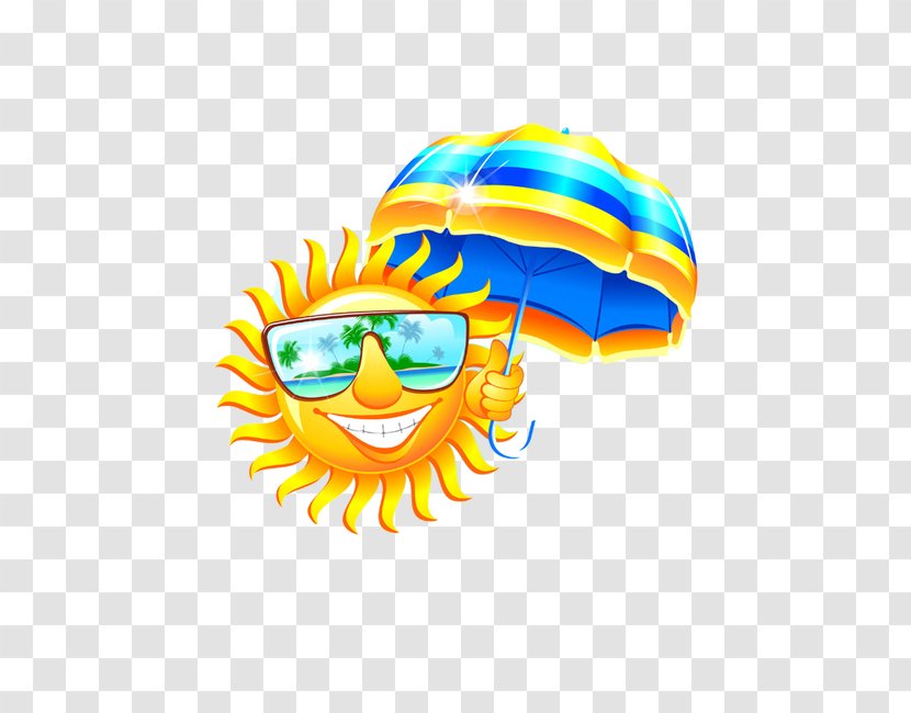 Summer Royalty-free Clip Art - Vacation - Cartoon Sun Umbrella Element Transparent PNG