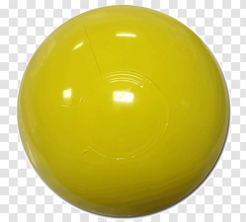 Beach Ball Sphere Yellow - Imprinted Transparent PNG