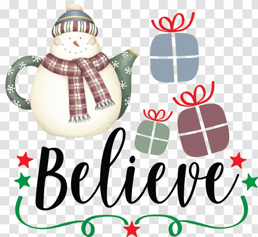 Believe Santa Christmas Transparent PNG