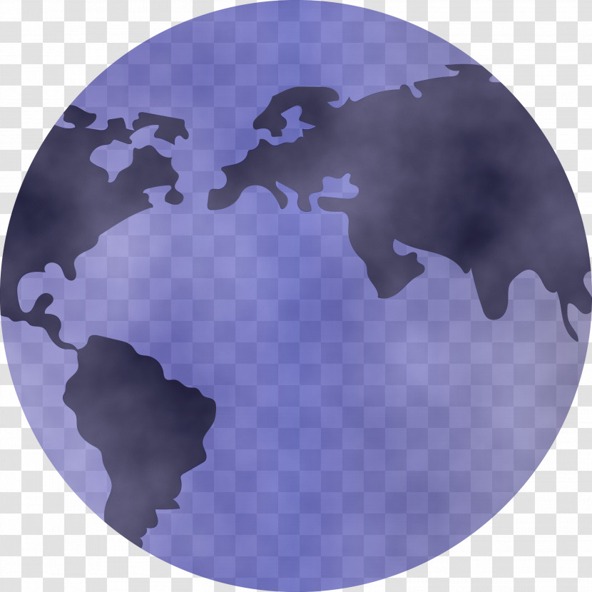 Purple Plate Bat World Cloud Transparent PNG