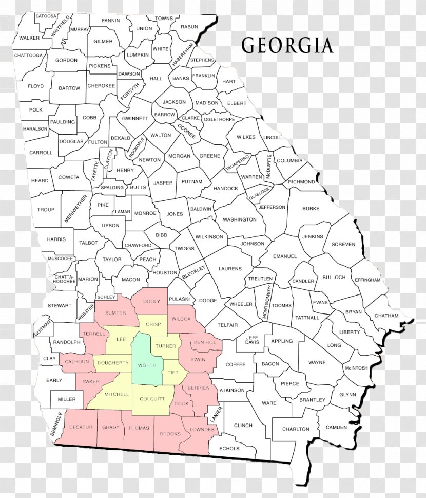 Fulton County, Georgia Henry Hall Map - World Transparent PNG