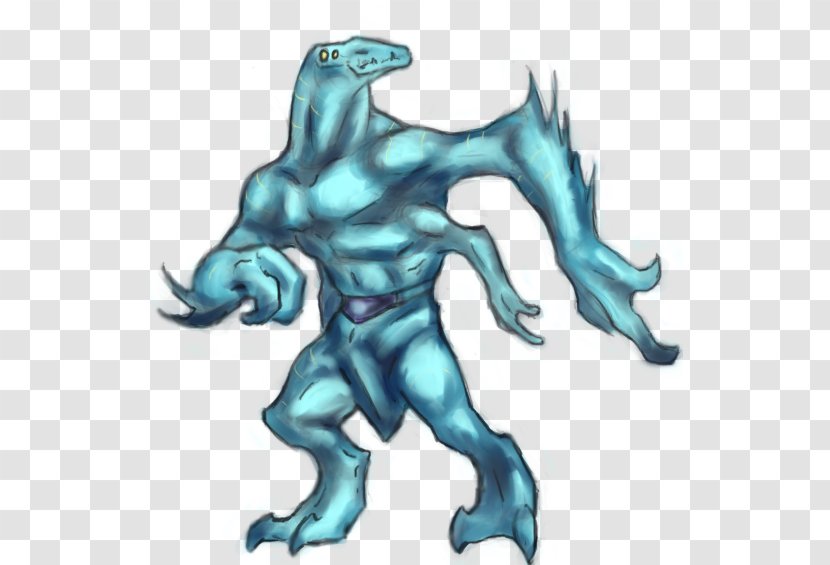 Dragon Cartoon Organism Muscle - Turquoise Transparent PNG