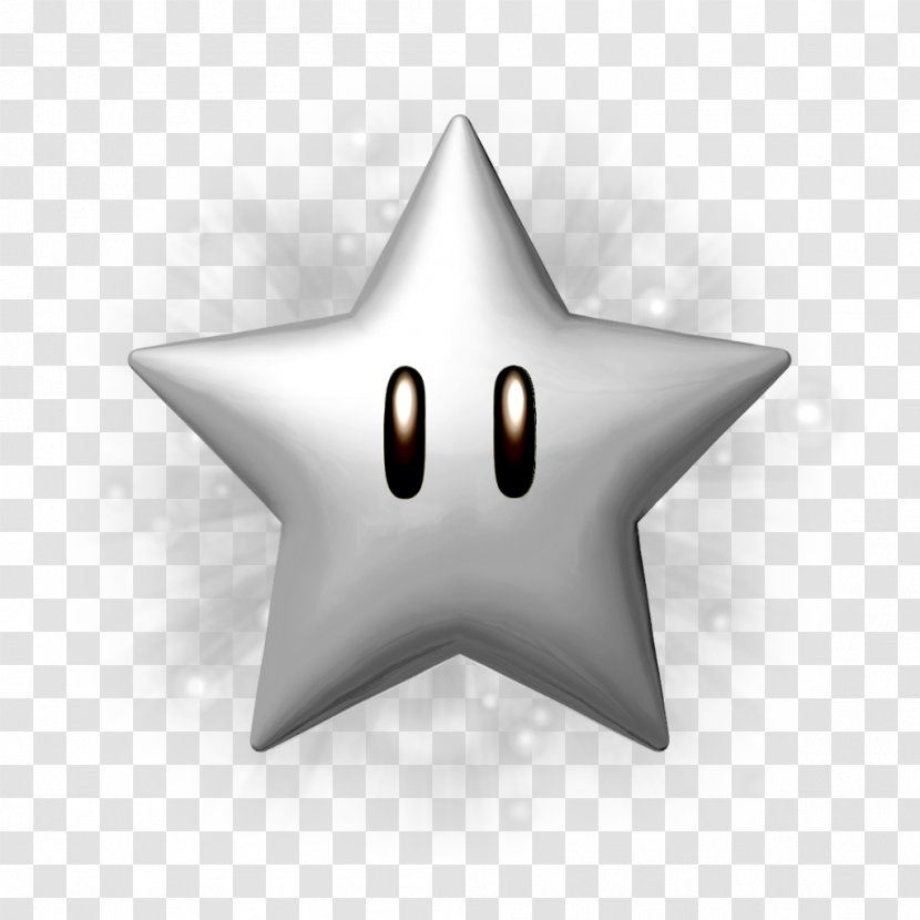 Super Mario Bros. Galaxy Star - Kart - Silver Transparent PNG