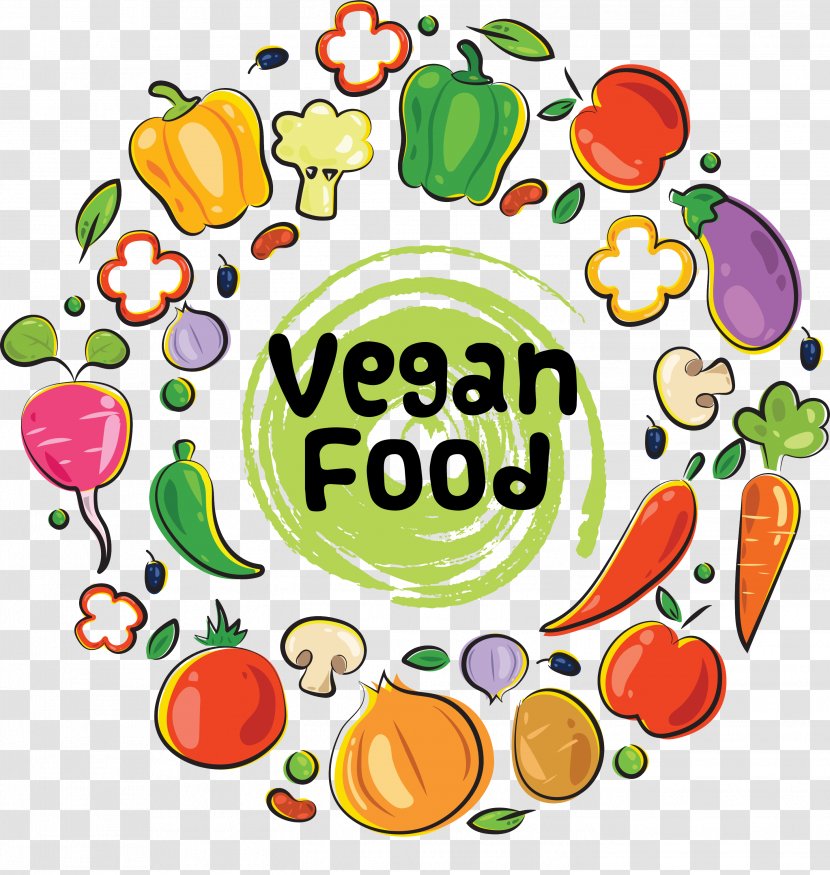 Vegetarian Cuisine Fast Food Vegetable Veganism - Healthy Diet - Hand-painted Pattern Transparent PNG