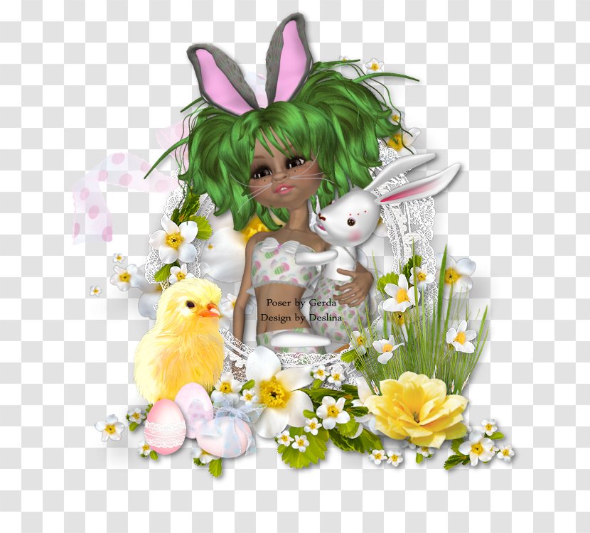 Floral Design Easter Bunny Cut Flowers - Floristry - Ins Transparent PNG