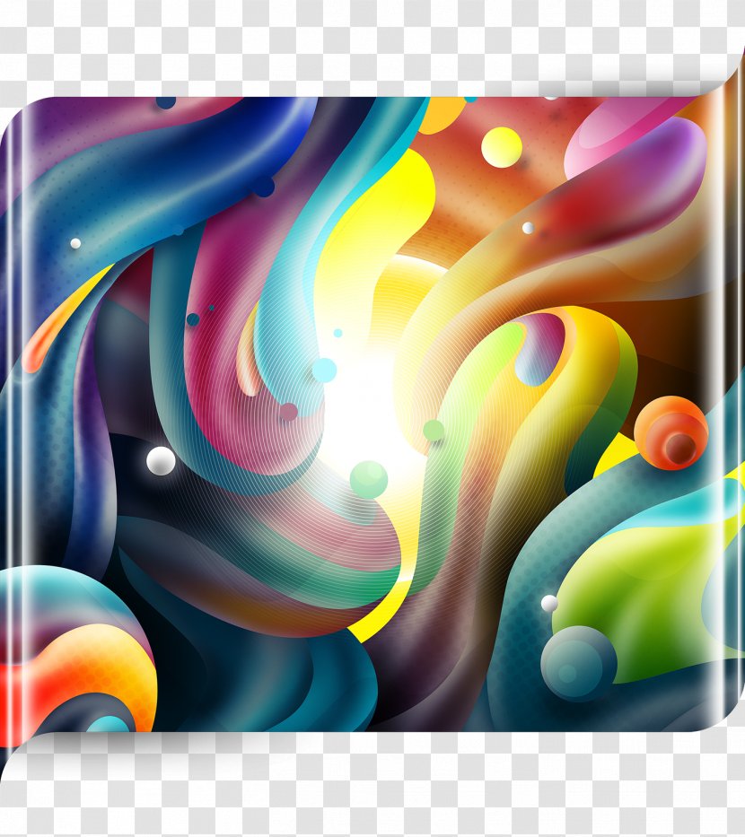 Modern Art Acrylic Paint Desktop Wallpaper Resin - Organism - Computer Transparent PNG