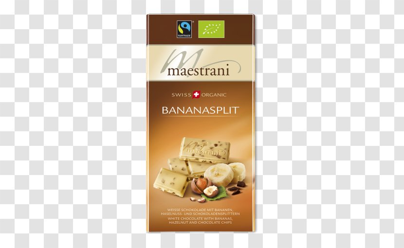 Banana Split White Chocolate Organic Food Maestrani Transparent PNG