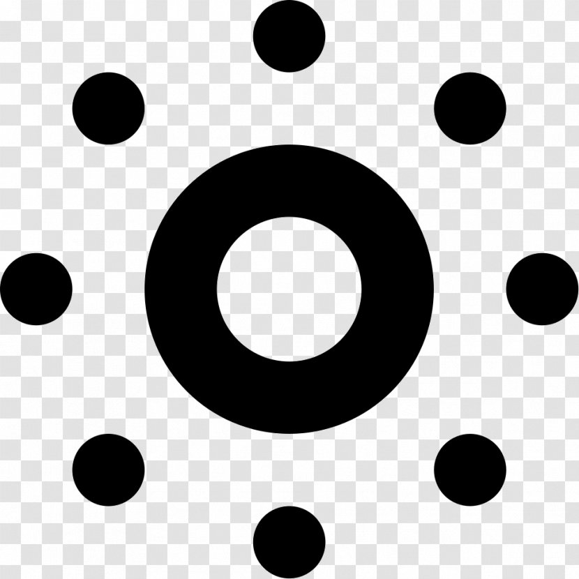 Circled Dot Clip Art - Black And White - Circle Transparent PNG