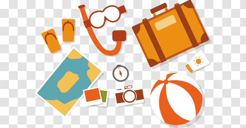 Travel Baggage Tourism - Art - Camera And Volleyball Transparent PNG