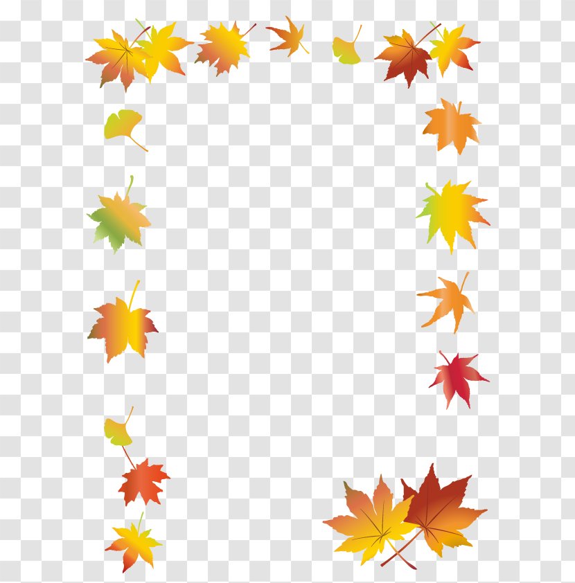 Autumn Frame - Red - Leaves Leaf Frame.Others Transparent PNG