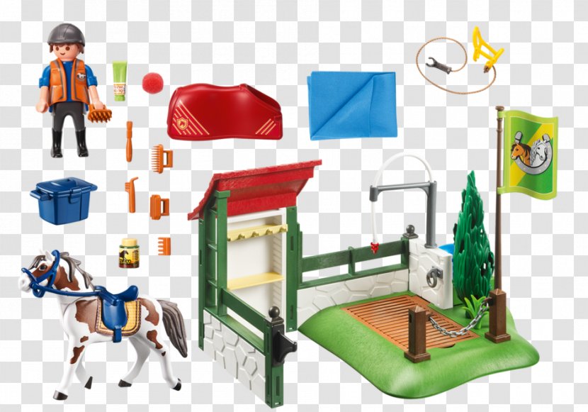 Playmobil 5969 City Zoo Playset Horse Grooming Station - Toy Transparent PNG