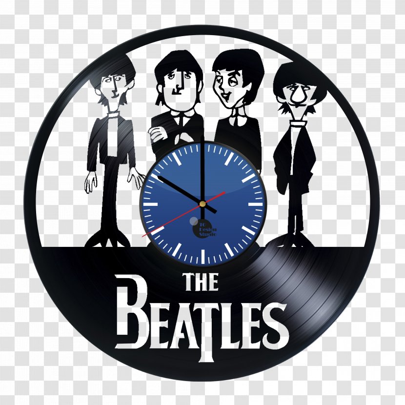The Beatles LP Record Abbey Road Phonograph Sgt. Pepper's Lonely Hearts Club Band - Cartoon - Large Vintage Wall Clock Transparent PNG