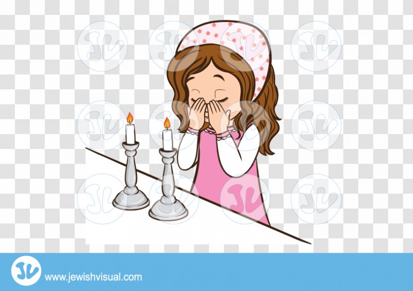 Shabbat Candles Rabbi Jewish Holiday - Cartoon - Candle Transparent PNG