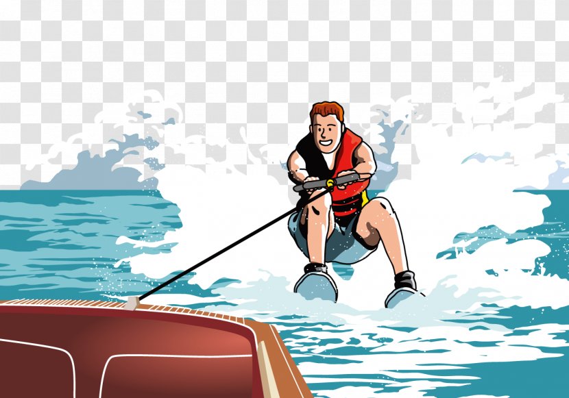 Cable Surfing - Sea - Poster Transparent PNG
