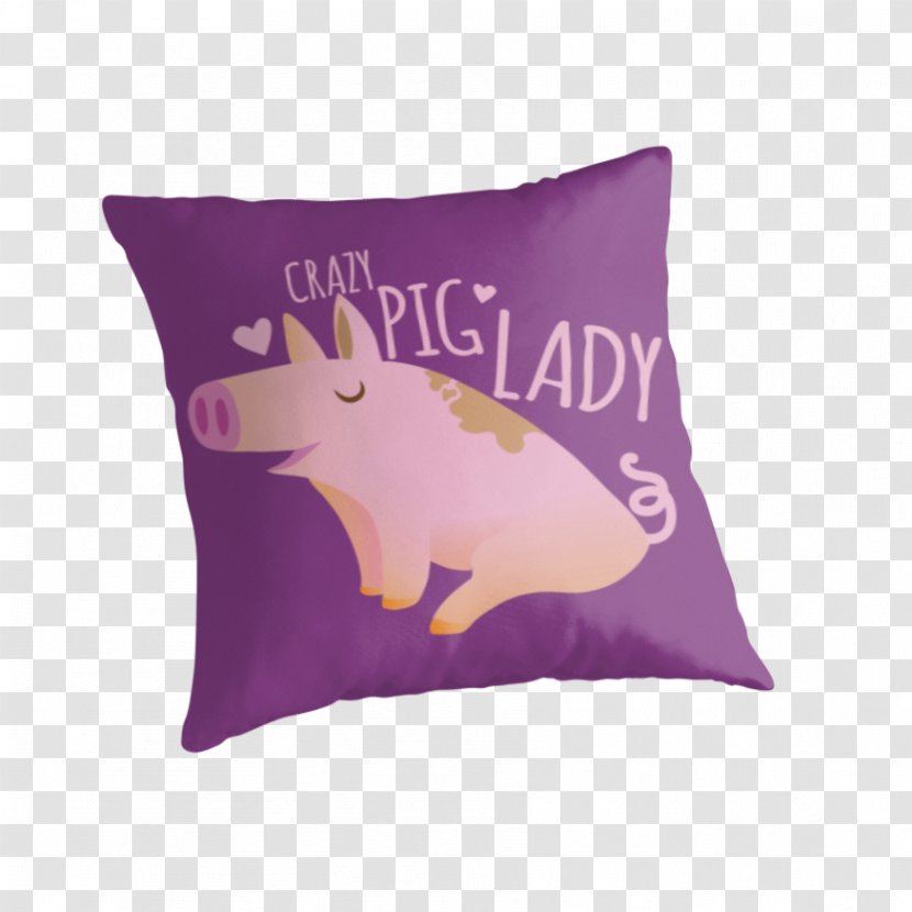 Throw Pillows Hoodie Pig Cushion - Material - Crazy People Transparent PNG