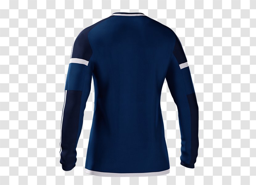 T-shirt Sleeve Hoodie Clothing Jacket - Cobalt Blue - Vertical Stripe Transparent PNG