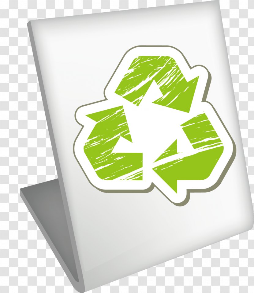 Logo Recycling Brand - Green Flag Vector Material Transparent PNG